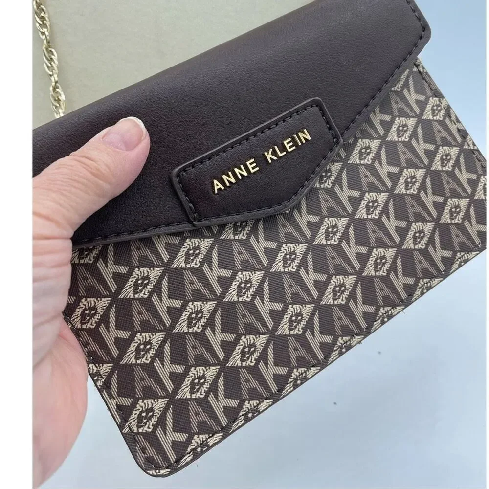 Anne Klein logo envelope shoulder bag clutch